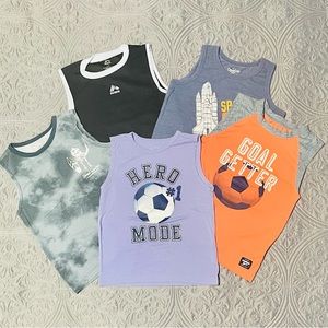 Four OshKosh 4T Tank Tops and One RBX 5T Tank Top